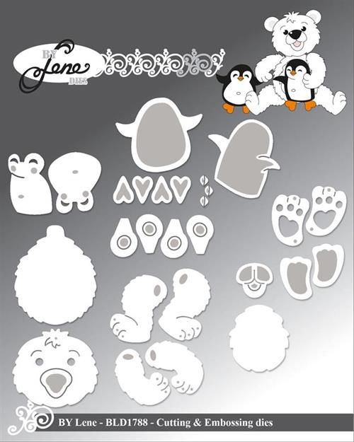 By Lene dies Baby ice bear Ansigt 2,9x2,7cm